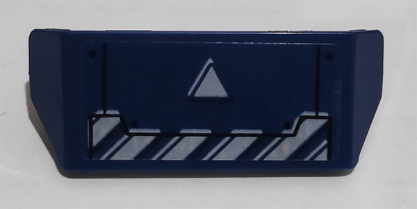 Vehicle, Spoiler with Bar Handle with White Triangle and Danger Stripes on Transparent Background Pattern (Sticker) - Set 76153