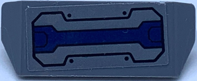 Vehicle, Spoiler with Bar Handle with Dark Blue Stripe, Black Dots and Lines Pattern (Sticker) - Set 76131