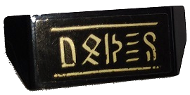 Vehicle, Spoiler with Bar Handle with Gold Lines and Serpentine Logogram Pattern 3 (Sticker) - Set 70674