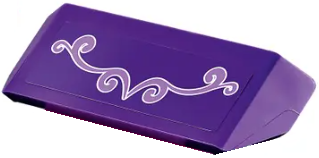 Vehicle, Spoiler with Bar Handle with Medium Lavender Scrollwork with White Outline Pattern (Sticker) - Set 41351