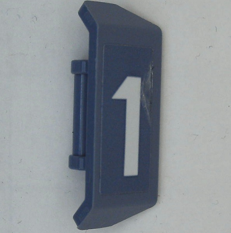 Vehicle, Spoiler with Bar Handle with White Number 1 Pattern Model Left Side (Sticker) - Set 70656