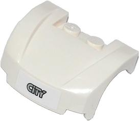 Vehicle, Mudguard 3 x 4 x 1 2/3 Curved Front with Gray 'CITY' on White Background Pattern (Sticker) - Set 60057