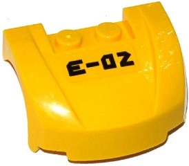 Vehicle, Mudguard 3 x 4 x 1 2/3 Curved Front with 'E-02' Pattern (Sticker) - Set 60093