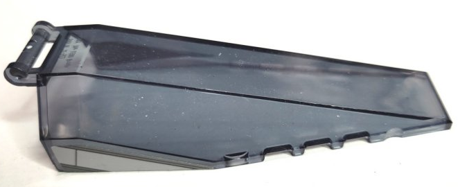 Windscreen 10 x 4 x 2 with Bar Handle with Light Bluish Gray Stripe with Dark Bluish Gray Edges Pattern on Both Sides (Stickers) - Set 75346