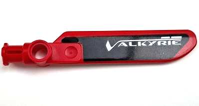 Technic Rotor Blade Small with Axle and Pin Connector End with Aston Martin Valkyrie Logo on Black Background Pattern on Both Sides (Stickers) - Set 76910