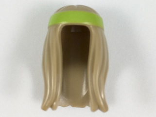Minifigure, Hair Long with Lime Headband Pattern