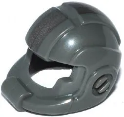 Minifigure, Headgear Helmet Space with Open Visor Large and Silver Stripe Pattern