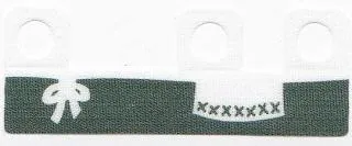 Minifigure Skirt Cloth Length 8mm with Dark Green Apron Pattern