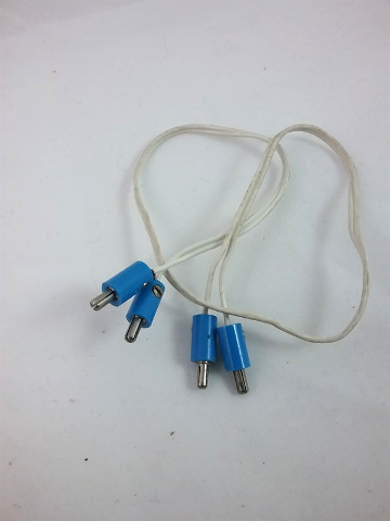 Electric, Wire 12V / 4.5V, with 4 Blue Electric, Connector, 1-Way Male Rounded with Cross-Cut Pin (Banana Plug), 41 Studs Long