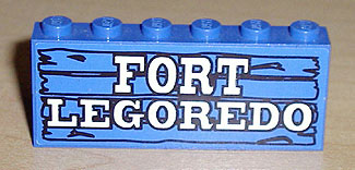 Stickered Assembly 6 x 1 x 2 with 'FORT LEGOREDO' Pattern (Sticker) - Sets 6762 / 6769 - 2 Brick 1 x 6