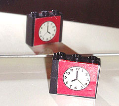 Stickered Assembly 3 x 1 x 2 with Clock Pattern on Both Sides (Stickers) - Set 379-1 - 2 Brick 1 x 3