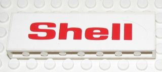 Stickered Assembly 8 x 1 x 2 with 'Shell' Large Pattern on Both Sides (Stickers) - Set 6371 - 2 Brick 1 x 8