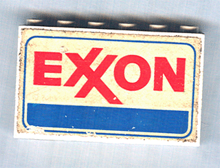Stickered Assembly 6 x 1 x 3 with 'EXXON' Pattern on Both Sides (Stickers) - Set 6375-2 - 3 Brick 1 x 6