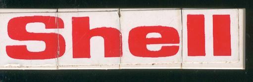 Stickered Assembly 8 x 2 with Shell Logo Pattern (Sticker) - Set 6378 - 4 Tile 2 x 2