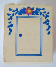 Stickered Assembly 4 x 2 x 4 with Door with Flower Above Pattern (Sticker) - Set 270-2 - 4 Brick 2 x 4