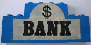 Stickered Assembly 8 x 1 x 3 with '$' and 'BANK' Pattern (Sticker) - Set 365