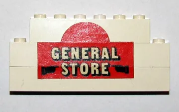 Stickered Assembly 8 x 1 x 3 with 'GENERAL STORE' Pattern (Sticker) - Set 365