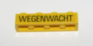 Stickered Assembly 4 x 1 x 2/3 with 'WEGENWACHT' Pattern on Both Sides (Stickers) - Set 1590-2 - 2 Plate 1 x 4