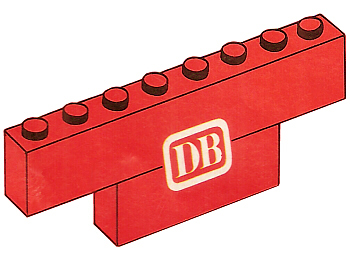 Stickered Assembly 8 x 1 x 2 with 'DB' Pattern (Sticker) - Set 7740-1 - 1 Brick 1 x 8, 1 Brick 1 x 4