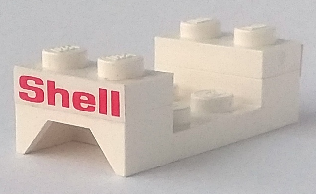 Stickered Assembly 4 x 2 x 1 with 'Shell' Small Pattern on Both Sides (Stickers) - Set 6634 - 2 Plate 1 x 2, 1  Mudguard 2 x 4 with Arch Studded