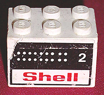 Stickered Assembly 3 x 2 x 1 2/3 with Shell Tank Number 2 Pattern (Sticker)  - Set 6610 - 2 Plate 2 x 3, 1 Brick 1 x 2, 1 Brick 1 x 3, 1 Brick, Modified 1 x 1 with Headlight