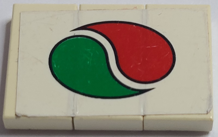 Stickered Assembly 3 x 2 with Octan Logo on White Background Pattern (Sticker) - Set 6562 - 3 Tile 1 x 2