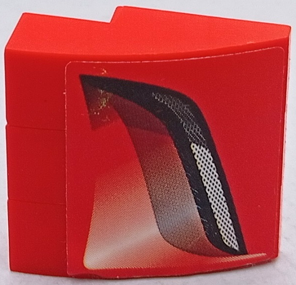 Stickered Assembly 3 x 3 x 1 with Air Intake Pattern Model Right Side (Sticker) - Set 8671 - 3 Slope, Curved 3 x 1