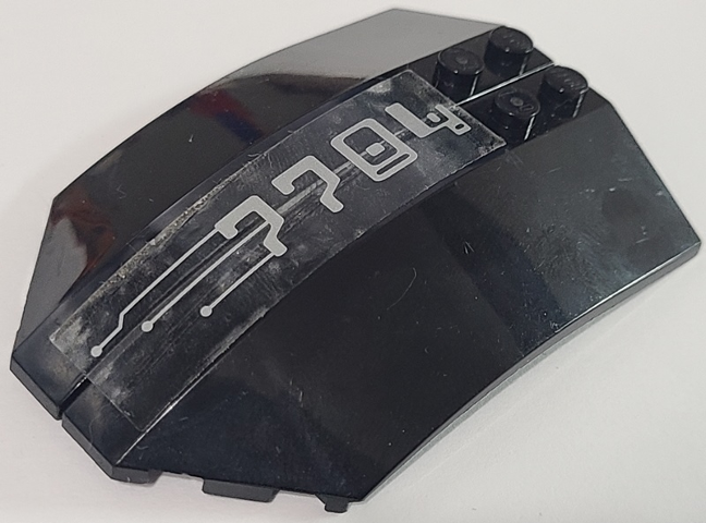 Stickered Assembly 8 x 6 x 2 with Silver Circuitry Pattern Model Right Side (Sticker) - Set 7704 - 1 Wedge 8 x 3 x 2 Open Right, 1 Wedge 8 x 3 x 2 Open Left