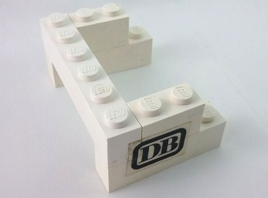Stickered Assembly 6 x 4 x 2 with Black 'DB' Pattern on Both Sides (Stickers) - Set 7730 - 2 Brick 1 x 2, 2 Brick 1 x 4, 1 Brick 1 x 6