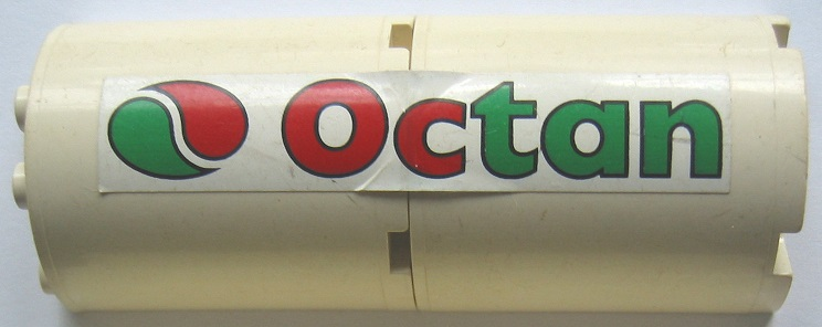 Stickered Assembly 4 x 2 x 8 with Octan Logo Pattern Model Right Side (Sticker) - Set 6562 - 2 Cylinder Half 2 x 4 x 4