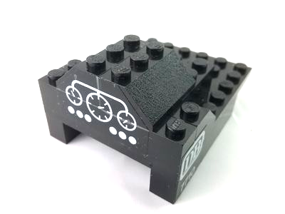 Stickered Assembly 8 x 6 x 3 1/3 with White Control Panel with Gauges and Buttons and 'DB 7710' Pattern on Both Sides (Stickers) - Set 7710