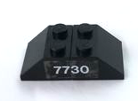 Stickered Assembly 4 x 2 x 1 with '7730' Pattern (Sticker) - Set 7730 - 2 Slope 45 2 x 2