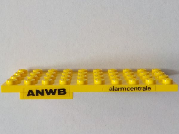 Stickered Assembly 10 x 4 x 2 / 3 with 'ANWB' and 'alarmcentrale' Pattern on Both Sides (Stickers) - Set 1590-2 - 1 Plate 4 x 10, 2 Plate 1 x 3
