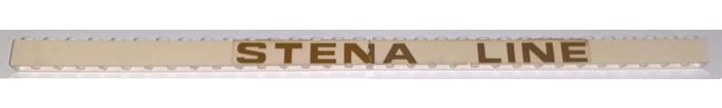 Stickered Assembly 32 x 1 x 1 with 'STENA LINE' Pattern Model Left Side (Sticker) - Set 1548 - 2 Brick 1 x 16
