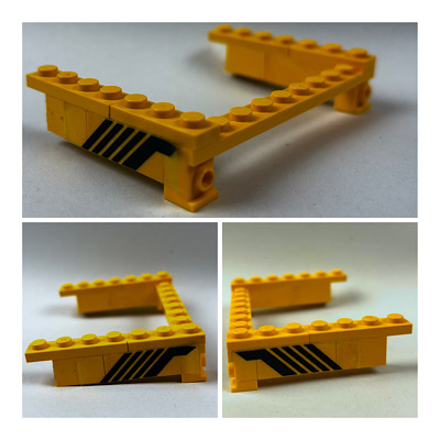 Stickered Assembly 10 x 7 x 1 2/3 with Black Diagonal Stripes Pattern on Both Sides (Stickers) - Set 5510 - 2 Brick, Modified 1 x 1 with Headlight, 2 Brick 1 x 2, 2 Brick 1 x 3, 2 Plate 1 x 3, 2 Plate 1 x 4, 1 Plate 1 x 10