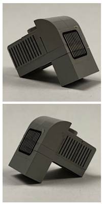 Stickered Assembly 3 x 2 x 2 2/3 with Black Grilles Pattern on Front and Both Sides (Stickers) - Set 5563 - 1 Brick 1 x 2, 2 Panel 1 x 1 x 1 Corner, 1 Plate 2 x 3, 2 Plate 1 x 2, 2 Slope, Curved 2 x 1 x 1 1/3 with Recessed Stud