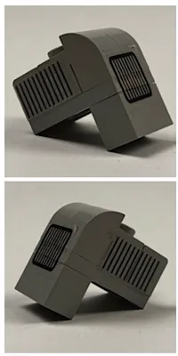 Stickered Assembly 3 x 2 x 2 2/3 with Black Grilles Pattern on Front and Both Sides (Stickers) - Set 5563