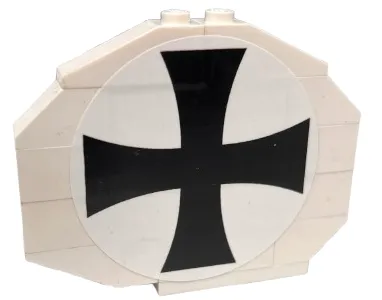 Stickered Assembly 8 x 1 x 5 1/3 with Black Iron Cross Pattern on Both Sides (Stickers) - Set 10024