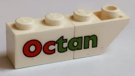 Stickered Assembly 4 x 1 x 1 with 'Octan' Pattern Model Left Side (Sticker) - Set 5533