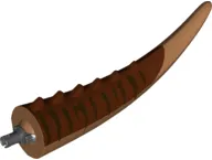 Dinosaur Tail Carnotaurus / Indominus Rex / Giganotosaurus / Allosaurus with Pin, Spikes and Reddish Brown Top with Dark Brown Stripes Pattern