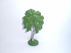 Plant, Tree Flat Birch Painted with Hollow Base