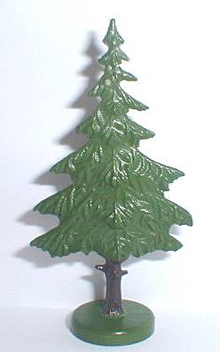 Plant, Tree Flat Pine Painted with Hollow Base