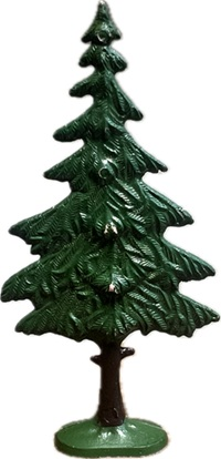Plant, Tree Flat Pine Painted with Solid Base