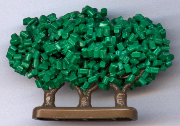 Plant, Tree Granulated Bush with 3 Trunks