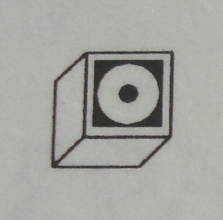 Modulex, Tile 1 x 1 with Black Circle Outline Double Pattern
