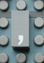 Modulex, Tile 1 x 2 with White  ',' Pattern