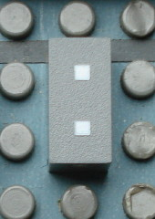 Modulex, Tile 1 x 2 with White  ':' Pattern