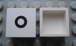 Modulex, Tile 2 x 2 (no Internal Supports) with Black Circle Small Pattern