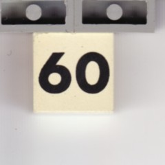 Modulex, Tile 2 x 2 (no Internal Supports) with Black Calendar Week Number 60 Pattern