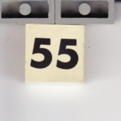 Modulex, Tile 2 x 2 (no Internal Supports) with Black Calendar Week Number 55 Pattern